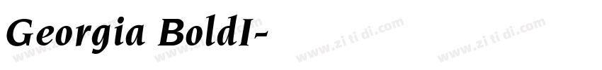 Georgia BoldI字体转换
